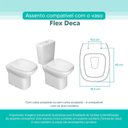 Ver imagem 3 de Tampa Vaso Sanitário Madeira Laqueada Flex Branco para Bacia Deca