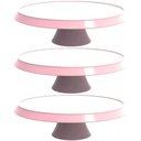 Ver imagem 1 de 3 Bases Rosa Porta Bolos Tortas Doces 25cm com Pé Bubble Suporte Crippa