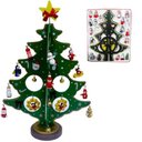 Ver imagem 2 de Mini Arvore de Natal Enfeite 24 pcs Natalino Madeira Bonecos (919)