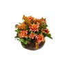 Vaso de Vidro Montado de Flores Laranja Exotic - 2