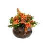 Vaso de Vidro Montado de Flores Laranja Exotic - 1