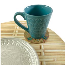 Kit 4 Porta Copos em Cortiça Suporte Descanso de Mesa Bolacha para Taça Xicara Copo Redondo - 8