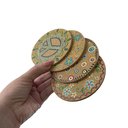 Ver imagem 3 de Kit 4 Porta Copos em Cortiça Suporte Descanso de Mesa Bolacha para Taça Xicara Copo Redondo