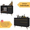 Ver imagem 2 de Kit Balcão Cozinha para Cooktop/forno 105cm e Balcão 120cm Veneza Multimóveis Mp2289