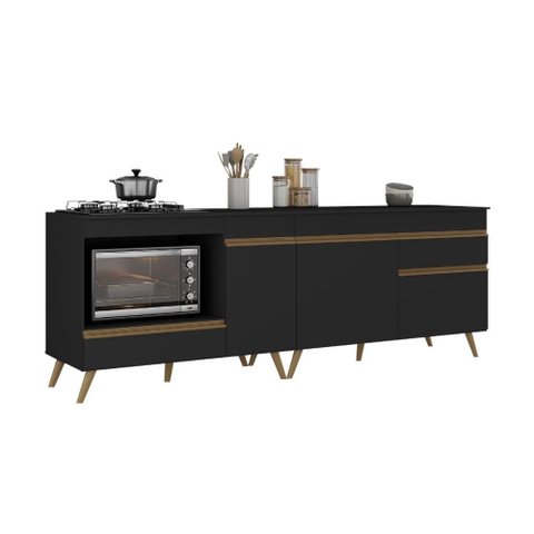 Kit Balcão Cozinha para Cooktop/forno 105cm e Balcão 120cm Veneza Multimóveis Mp2289