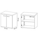 Ver imagem 3 de Balcão para Escritório Home Office Multiuso 2 Portas Orly A02 Olmo Branco - Lyam Decor