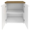 Ver imagem 4 de Balcão para Escritório Home Office Multiuso 2 Portas Orly A02 Olmo Branco - Lyam Decor