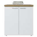 Ver imagem 1 de Balcão para Escritório Home Office Multiuso 2 Portas Orly A02 Olmo Branco - Lyam Decor