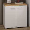 Ver imagem 2 de Balcão para Escritório Home Office Multiuso 2 Portas Orly A02 Olmo Branco - Lyam Decor