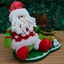 Ver imagem 2 de Decoração Boneco Natal Papai Noel Tecido Natalino 28cm