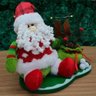 Decoração Boneco Natal Papai Noel Tecido Natalino 28cm - 2