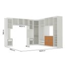 Ver imagem 3 de Guarda Roupa Planejado 13 Portas 3 Gavetas 8 Peças Hera CabeCasa MadeiraOriginals Algodão/Louro