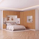 Ver imagem 1 de Guarda Roupa Planejado 13 Portas 3 Gavetas 8 Peças Hera CabeCasa MadeiraOriginals Algodão/Louro