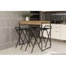 Bancada Ilha Cozinha Industrial Balcão Li016 118cm Freijo/preto - Kappesberg - 4