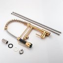 Ver imagem 7 de Torneira de Cozinha Gourmet Dourada Luxo Monocomando Aço Inox 304 - Brinovar