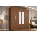 Ver imagem 1 de Guarda Roupa Casal 6 Portas (2 c/ Espelho) e 3 Gavetas PH1127 Nogueira - Herval