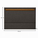 Ver imagem 2 de Cabeceira Painel Gabriela p/ Cama King 195cm Estofada Veludo:Cinza Escuro