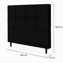 Ver imagem 5 de Cabeceira Cama Box Casal 140cm Elena Estofada Preto