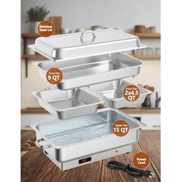 Takywep Réchaud Elétrico 9 Qt Aço Inox Prata com Controle de Temp - 3