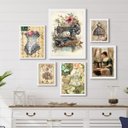 Ver imagem 1 de Composição 6 Quadros Decorativos para Atelier de Costura:madeira Preta