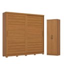 Ver imagem 1 de Guarda Roupa Casal Cayman 2 Portas 6 Gavetas D337 com Armário Multiuso Margarida Cinamomo - Henn