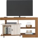 Ver imagem 1 de Rack Royal para Tv 50" com 3 Nichos e 1 Porta Cinamomo/off White