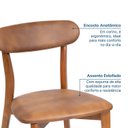 Ver imagem 5 de Kit 2 Cadeiras Madeira Maciça Ceci CabeCasa MadeiraOriginals Courino Marrom