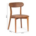 Ver imagem 4 de Kit 2 Cadeiras Madeira Maciça Ceci CabeCasa MadeiraOriginals Courino Marrom