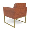Ver imagem 6 de Poltrona Sala Decorativa Kit 2 Marisa Industrial Dourado Sintético Pu D03 - D’Rossi
