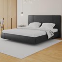 Ver imagem 2 de Cama King Flutuante com Cabeceira 195cm Astra S04 Couríssimo Preto - Lyam Decor