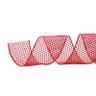 Fita Natal para Laço 0,38x9,14M Organza com Poá Vermelho - 1