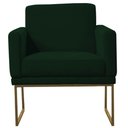 Ver imagem 1 de Poltrona Decorativa Juliette Suede Com Armação Dourada Metal