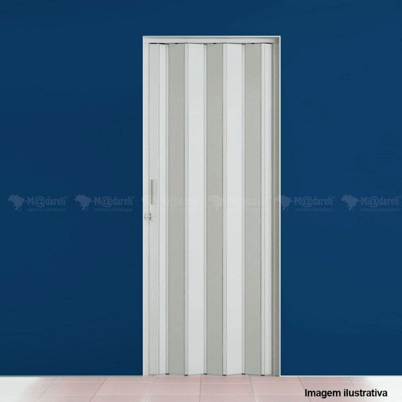 Porta Sanfonada PVC 210 x 84 cm - Plasflex - Branco - 3