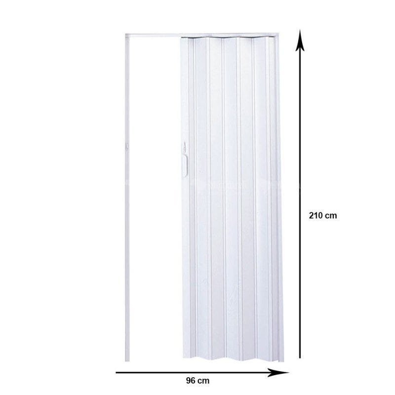 Porta Sanfonada PVC 210 x 96 cm - Plasflex - Branco - 2