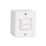 Interruptor Duplo 2 Teclas Externo para Canaleta - Ilumi  - 1