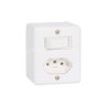 Interruptor Simples Externo com tomada 10A 250v - Ilumi - 1