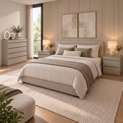 Conjunto Cômoda + Mesas de Cabeceira Belize Fendi Casa D Móveis