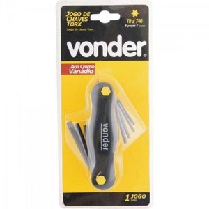 Jogo de Chaves T9 a T40 TORX 8 PRETA/AMARELA Vonder