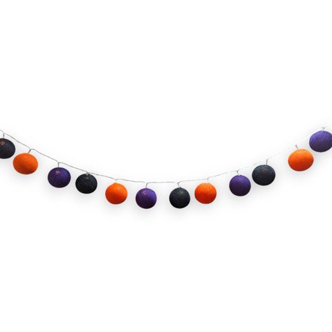 Fio de Bolinhas Halloween Dia Das Bruxas Bivolt Pilha Led Luminária