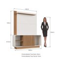 Ver imagem 5 de Rack com Painel Ripado para TV até 55 Polegadas 149CMX187,5cm Conjunto Alabama Texas Freijó Off White