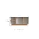 Ver imagem 7 de Rack com Painel Ripado para TV até 55 Polegadas 149CMX187,5cm Conjunto Alabama Texas Freijó Off White