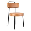 Ver imagem 7 de Kit 04 Cadeiras Sala de Jantar Kobe Estofada com Encosto Couríssimo Whisky - Desk Design