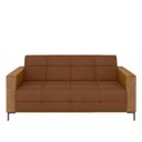 Ver imagem 5 de Sofá Living Decorativo Houston 2 Lugares 200cm Pés em Metal Veludo/ Pu Marrom Vermelho/ Caramelo G33