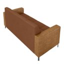 Ver imagem 7 de Sofá Living Decorativo Houston 2 Lugares 200cm Pés em Metal Veludo/ Pu Marrom Vermelho/ Caramelo G33