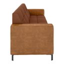 Ver imagem 6 de Sofá Living Decorativo Houston 2 Lugares 200cm Pés em Metal Veludo/ Pu Marrom Vermelho/ Caramelo G33