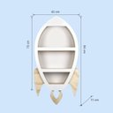 Ver imagem 3 de Prateleira para Quarto Infantil Foguete Feito em Madeira