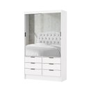 Ver imagem 1 de Guarda Roupa 6 Gavetas 2 Portas Espelhado Sunset-grand Line
