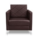 Ver imagem 3 de Poltrona Helena Decorativa Clinica Recepção Corino:marrom