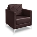 Ver imagem 2 de Poltrona Helena Decorativa Clinica Recepção Corino:marrom