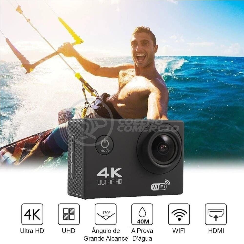 Go Cam Camera Vídeo Action Ação Wifi 4k 30m Estilo Gopro - 2